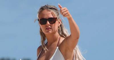 Molly-Mae Hague wows in white bikini and crochet trousers on beach in Mexico - www.ok.co.uk - Mexico - Ukraine - Hague - county Love