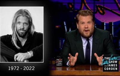 James Corden pays tribute to “bright light” Taylor Hawkins on ‘The Late Late Show’ - www.nme.com - Britain