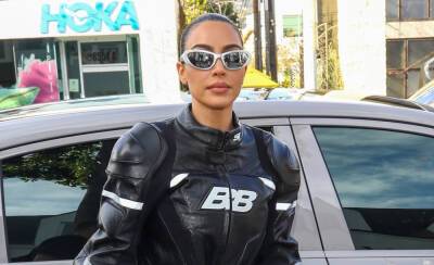 Kim Kardashian Wears Balenciaga Biker Jacket to an Event in L.A. - www.justjared.com - Los Angeles