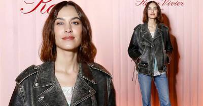 Alexa Chung oozes casual rock chic vibes at PFW party - www.msn.com