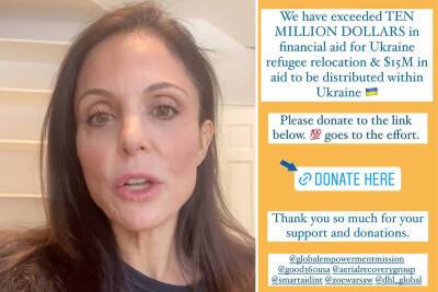 Bethenny Frankel - Russia - ‘RHONY’ star Bethenny Frankel raises $25M for Ukraine - nypost.com - Ukraine - Russia - New York