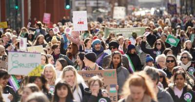 'We will never stop standing up and shouting for our rights': Hundreds take to the streets of Manchester to champion International Women's Day - www.manchestereveningnews.co.uk - Manchester