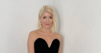 Holly Willoughby oozes glamour in striking silver and black dress on Dancing On Ice - www.ok.co.uk