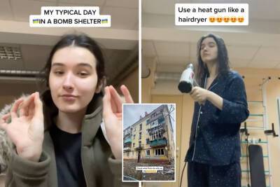 Ukrainian girl goes viral on TikTok with videos of her ‘bomb shelter’ life - nypost.com - Ukraine - Russia