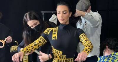 Kim Kardashian's Fashion Week outfit exposes hilarious reality of wearing head-to-toe tape - www.ok.co.uk