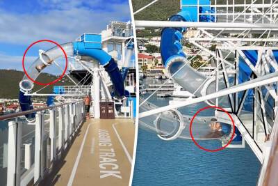 Woman gets trapped in cruise ship waterslide suspended over the ocean - nypost.com - Norway