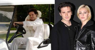Brooklyn Beckham hangs out with pet pup on morning of wedding to Nicola Peltz - www.msn.com - Florida - county Palm Beach
