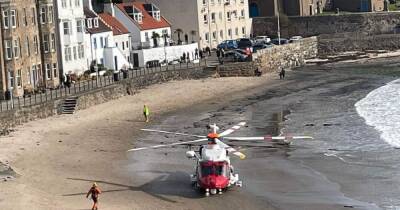Coastguard helicopter lands on Scots beach as emergency services race to scene - www.dailyrecord.co.uk - Scotland