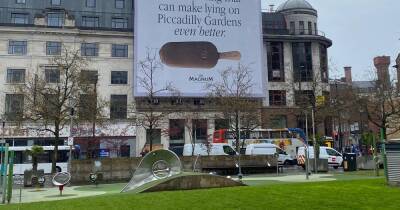 'Tell me you've never to been to Manchester without saying you've never been to Manchester': Huge Piccadilly Gardens billboard sparks ridicule - www.manchestereveningnews.co.uk - Manchester - county Garden - state Oregon