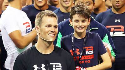 Tom Brady Bonds With Son Jack, 14, While Playing Basketball Football: Watch - hollywoodlife.com - county Bay