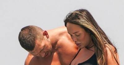Charlotte Crosby shows off baby bump in bikini as she relaxes on boat with boyfriend - www.ok.co.uk - county Crosby - Uae