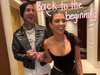 Who Made The First Move? Kourtney Kardashian Reveals Story Of Her Almost NON-Sexy First Date With Travis Barker! - perezhilton.com