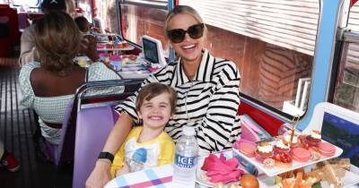 Vogue Williams smiles with son Theodore during Peppa Pig themed afternoon tea - www.ok.co.uk - London - Chelsea - Greece