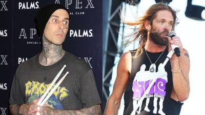 Travis Barker Honors Late Foo Fighters Drummer Taylor Hawkins With New Hawk Tattoo - hollywoodlife.com - Hollywood - Colombia