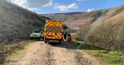 Hiker left with 'lots of bruises' and leg deformity after falling at waterfall - www.manchestereveningnews.co.uk - county Oldham