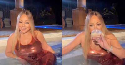 Elton John - Mariah Carey - Nick Cannon - Will Smith - Mariah Carey celebrated the anniversary of her album by wearing a gown in her pool - msn.com - Ireland - Bahamas - Morocco - city Monroe