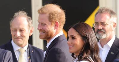 Harry and Meghan beam as they arrive in Europe for first time since royal exit - www.ok.co.uk - London - USA - Ukraine - Netherlands - Hague