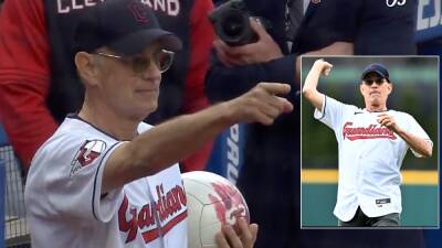 Tom Hanks and Wilson From ‘Cast Away’ Throw First Pitch at Cleveland Baseball Game - thewrap.com