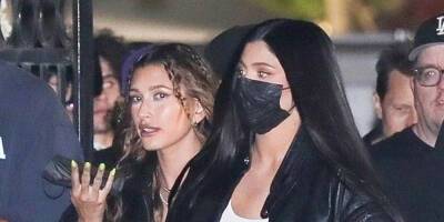 Kylie Jenner & Hailey Bieber Link Arms As They Leave Coachella 2022 Together - www.justjared.com - city Indio