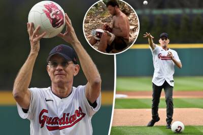 Tom Hanks - Tom Hanks and ‘Cast Away’ pal Wilson throw first pitch at Cleveland game - nypost.com - USA - San Francisco