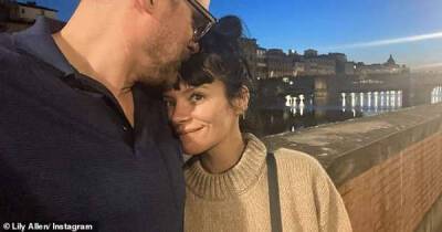 Lily Allen - David Harbour - Christian Dior - Lily Allen enjoys coffee with husband David Harbour in Florence - msn.com - Italy - Santa - county Allen - county Florence