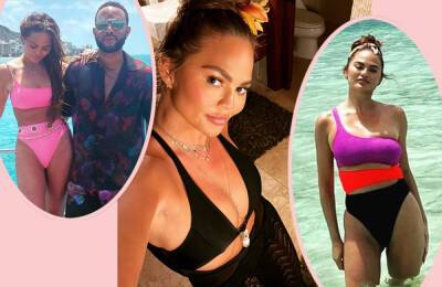 Chrissy Teigen Goes Nude To Hilariously Show Off BANANAS Tan Lines From Unusual Swimsuit! - perezhilton.com