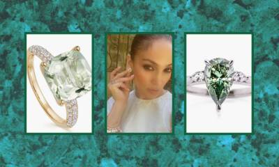 Jennifer Lopez - Vera Wang - Green engagement rings are having a moment thanks to JLo – shop 12 best styles - hellomagazine.com