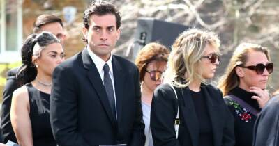 James Argent supported by ex Lydia Bright at funeral of close friend Tom Parker - www.ok.co.uk - Austria - county Wood
