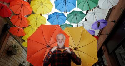 Eye-catching Dumfries town centre umbrella display reappears in tribute to Ukraine - www.dailyrecord.co.uk - Ukraine - Russia - Portugal