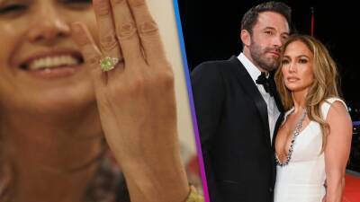 Jennifer Lopez Gives The Camera 'Lollipop Kisses' As She Flashes Engagement Ring - www.etonline.com