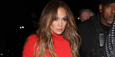 Jennifer Lopez Steps Out in Red Hot Dress After Emma Hernan's Claims About Her Fiance Ben Affleck - www.justjared.com - Los Angeles