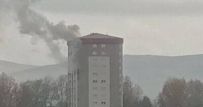 Fire crews battle blaze at Glasgow high rise flats - www.dailyrecord.co.uk - Scotland