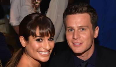 Lea Michele Offers to Be Jonathan Groff's Surrogate If He Ever Wants a Baby - www.justjared.com