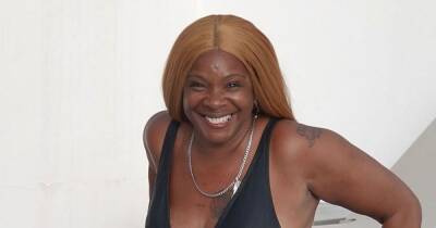 Gogglebox’s Sandi Bogle, 57, looks happy and healthy in black cut-out swimsuit in pool - www.ok.co.uk - county Martin - city Sandi