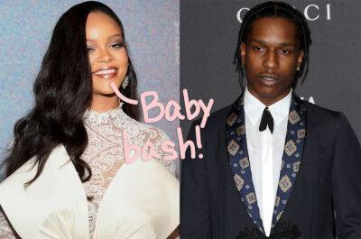 Rihanna & A$AP Rocky Hold Rave-Themed Baby Shower Amid Cheating Rumors And Arrest Drama - perezhilton.com - Britain - Hollywood