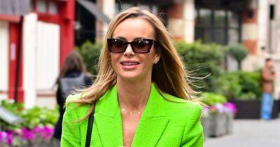 Amanda Holden wows in statement green minidress as she shows off tanned legs - www.ok.co.uk - Britain