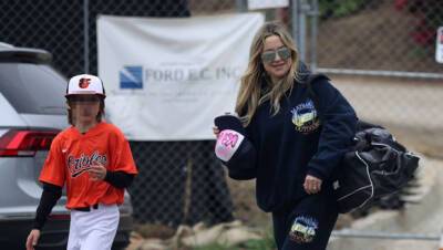 Kate Hudson Carries Large Bag For Son Bingham, 10, At His Baseball Game: Photos - hollywoodlife.com - Los Angeles