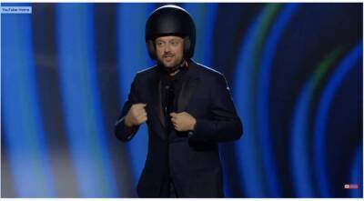 Grammy Presenter Nate Bargatze Pokes Fun at Will Smith Slap, Wears Helmet Onstage - variety.com - Las Vegas