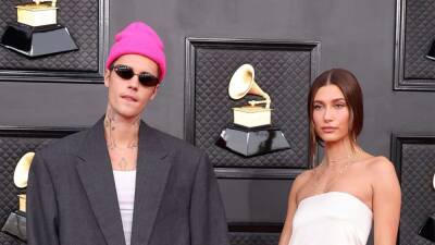 Justin and Hailey Bieber Attend 2022 GRAMMYs After Her Health Scare - www.etonline.com - Las Vegas