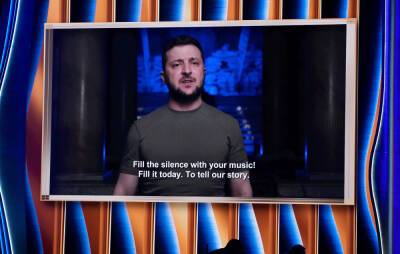 Ukrainian president Volodymyr Zelenskyy delivers message to Grammys: “Support us in any way but silence” - www.nme.com - Ukraine - Russia