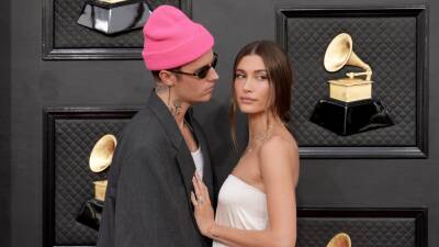 Hailey Bieber's Cappuccino Brunette Hair Was the Highlight of the Grammys Red Carpet - www.glamour.com