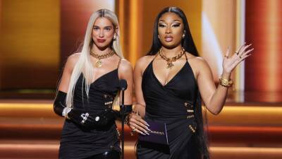 Watch Dua Lipa and Megan Thee Stallion Share a Twinning Moment at the Grammys - www.glamour.com - Houston