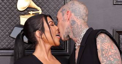 Kourtney Kardashian and Travis Barker can't keep their hands off each other at Grammys - www.ok.co.uk - Las Vegas