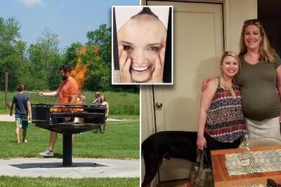 Crazy optical illusions: Man goes up in flames, couple swaps legs, big birds - nypost.com