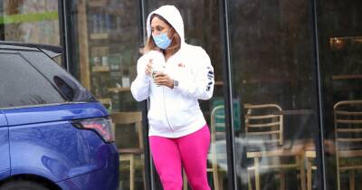 Alexandra Burke opts for comfort as she dresses blossoming bump in gym wear - www.ok.co.uk