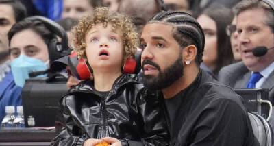 Drake Sits Courtside with Son Adonis at Raptors vs. 76ers Basketball Game! - www.justjared.com - France - Canada - county Ontario