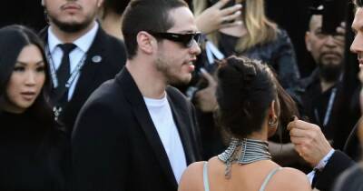 Kim Kardashian and Pete Davidson make red carpet debut as they hold hands at premiere - www.ok.co.uk