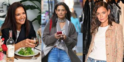 Katie Holmes - Chanel - Katie Holmes Flashes Big Smiles During Her Busy Week in New York - justjared.com - New York - Santa - county Holmes