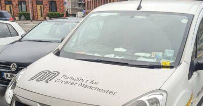 TfGM van slapped with fine after parking on PAVEMENT surrounded by double yellow lines - manchestereveningnews.co.uk - Manchester