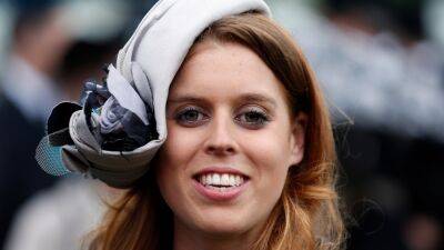 Princess Beatrice Is Queen of the Red Carpet in a Busy Floral Dress by The Vampire's Wife - www.glamour.com